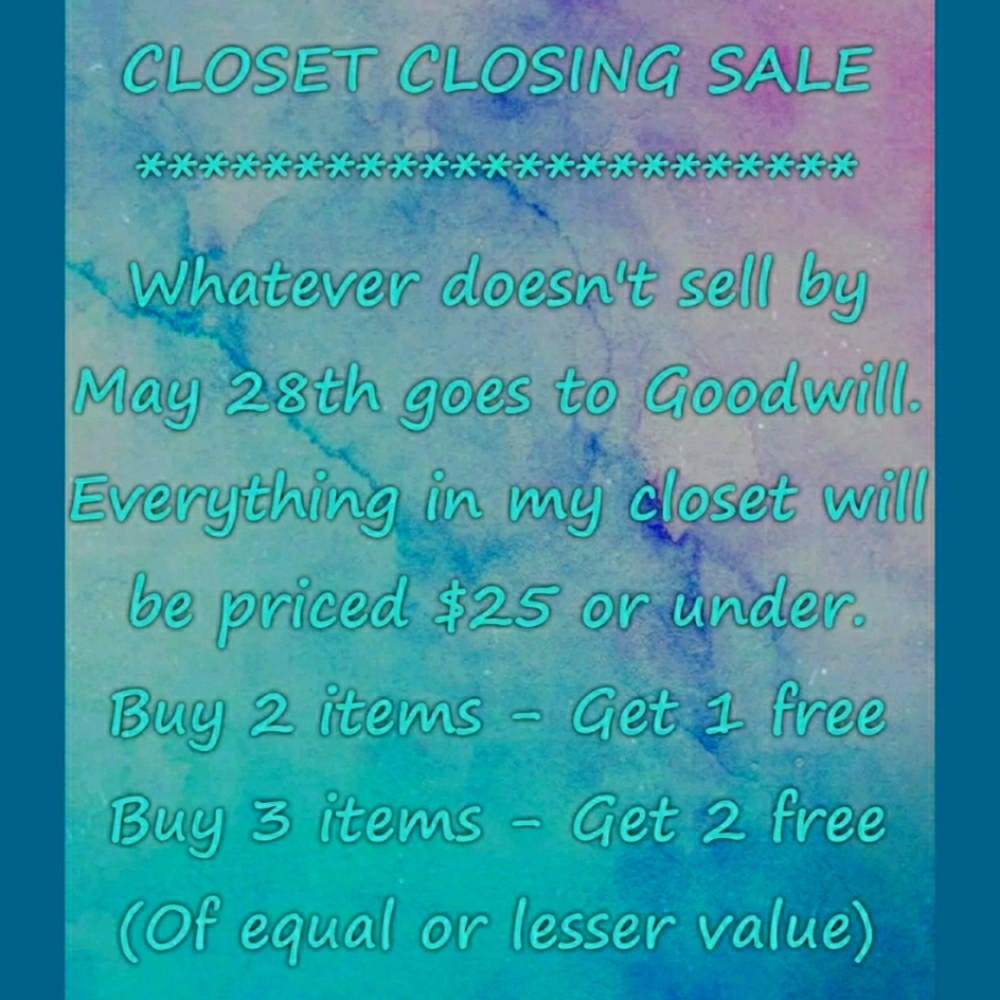 CLOSET CLOSING SALE